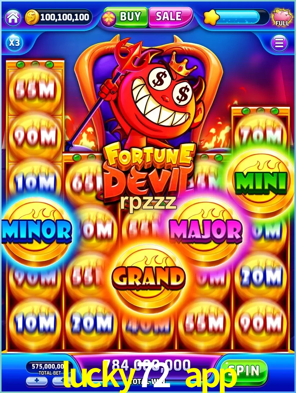 lucky72 app — galeri tampilan Resmi APK